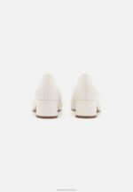 Z62T1651 Women Anna Field Leather Comfort Classic Heels White - Image 4