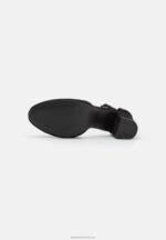 Z62T1653 Women Anna Field Leather Classic Heels Black - Image 5