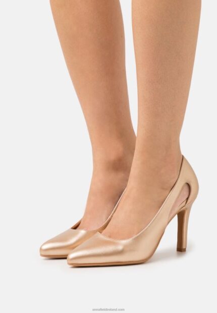Z62T1658 Women Anna Field Classic Heels Gold