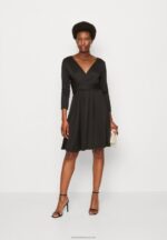 Z62T165 Women Anna Field Jersey Dress Black - Image 2