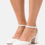 Z62T1661 Women Anna Field Leather Classic Heels White