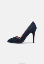 Z62T1665 Women Anna Field Leather Classic Heels Dark Blue - Image 2
