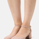 Z62T1666 Women Anna Field Leather Classic Heels Light Pink