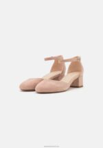 Z62T1666 Women Anna Field Leather Classic Heels Light Pink - Image 3