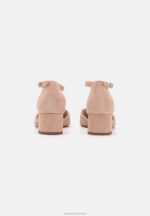 Z62T1666 Women Anna Field Leather Classic Heels Light Pink - Image 4