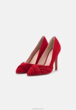Z62T1669 Women Anna Field Leather Classic Heels Dark Red - Image 3