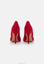 Z62T1669 Women Anna Field Leather Classic Heels Dark Red - Image 4