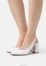 Z62T1670 Women Anna Field Leather Classic Heels White