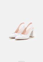 Z62T1670 Women Anna Field Leather Classic Heels White - Image 3