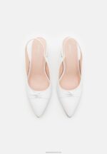 Z62T1670 Women Anna Field Leather Classic Heels White - Image 6