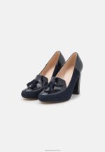 Z62T1672 Women Anna Field Leather Classic Heels Dark Blue - Image 3