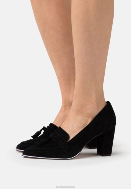 Z62T1678 Women Anna Field Leather Classic Heels Black