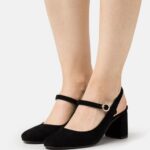 Z62T1685 Women Anna Field Leather Classic Heels Black