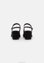 Z62T1685 Women Anna Field Leather Classic Heels Black - Image 4