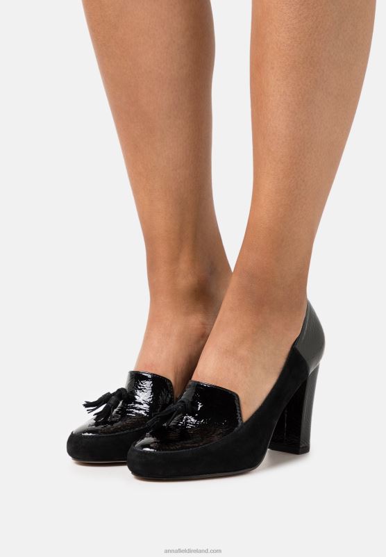 z62t1686_women_anna_field_leather_classic_heels_black.jpg Z62T1686 Women Anna Field Leather Classic Heels Black - Image 1