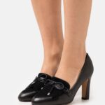 Z62T1688 Women Anna Field Leather Classic Heels Black