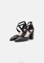 Z62T1689 Women Anna Field Leather Classic Heels Black - Image 3