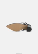 Z62T1689 Women Anna Field Leather Classic Heels Black - Image 5