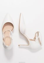 Z62T1693 Women Anna Field Leather Pumps High Heels White - Image 4