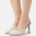 Z62T1694 Women Anna Field Leather Classic Heels Off White