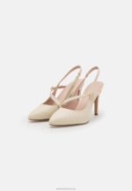 Z62T1694 Women Anna Field Leather Classic Heels Off White - Image 3