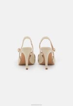 Z62T1694 Women Anna Field Leather Classic Heels Off White - Image 4