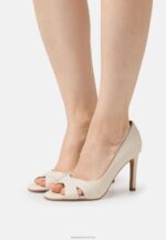 Z62T1695 Women Anna Field Leather Classic Heels White