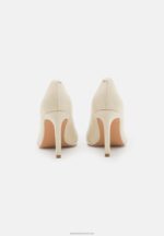 Z62T1695 Women Anna Field Leather Classic Heels White - Image 4