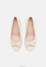 Z62T1695 Women Anna Field Leather Classic Heels White - Image 6