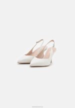 Z62T1696 Women Anna Field Leather Classic Heels White - Image 3