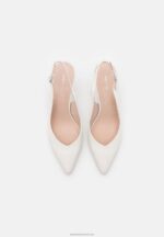 Z62T1696 Women Anna Field Leather Classic Heels White - Image 6