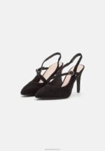 Z62T1699 Women Anna Field Leather Classic Heels Black - Image 3