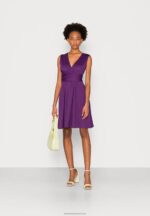 Z62T170 Women Anna Field Jersey Dress Purple - Image 2