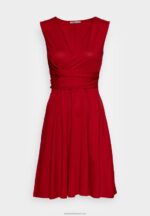 Z62T172 Women Anna Field Jersey Dress Red - Image 4