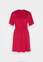Z62T173 Women Anna Field Jersey Dress Red - Image 5