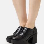 Z62T1746 Women Anna Field Lace-Up Heels Black