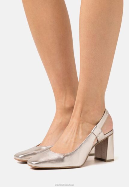 Z62T1752 Women Anna Field Classic Heels Platinum