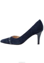 Z62T1755 Women Anna Field Leather Classic Heels Dark Blue - Image 2
