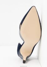 Z62T1755 Women Anna Field Leather Classic Heels Dark Blue - Image 7