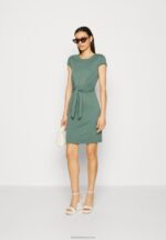 Z62T175 Women Anna Field Jersey Dress Green - Image 2