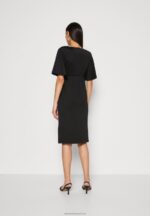 Z62T176 Women Anna Field Jersey Dress Black - Image 3