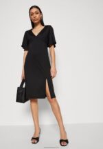 Z62T176 Women Anna Field Jersey Dress Black - Image 4