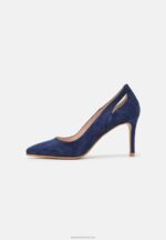 Z62T1775 Women Anna Field Leather High Heels Dark Blue - Image 2