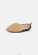 Z62T1775 Women Anna Field Leather High Heels Dark Blue - Image 5