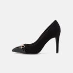Z62T1776 Women Anna Field Leather Mia High Heels Black