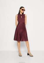 Z62T177 Women Anna Field Jersey Dress Bordeaux - Image 2