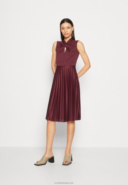 Z62T177 Women Anna Field Jersey Dress Bordeaux