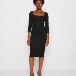 Z62T178 Women Anna Field Jersey Dress Black