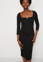 Z62T178 Women Anna Field Jersey Dress Black - Image 4