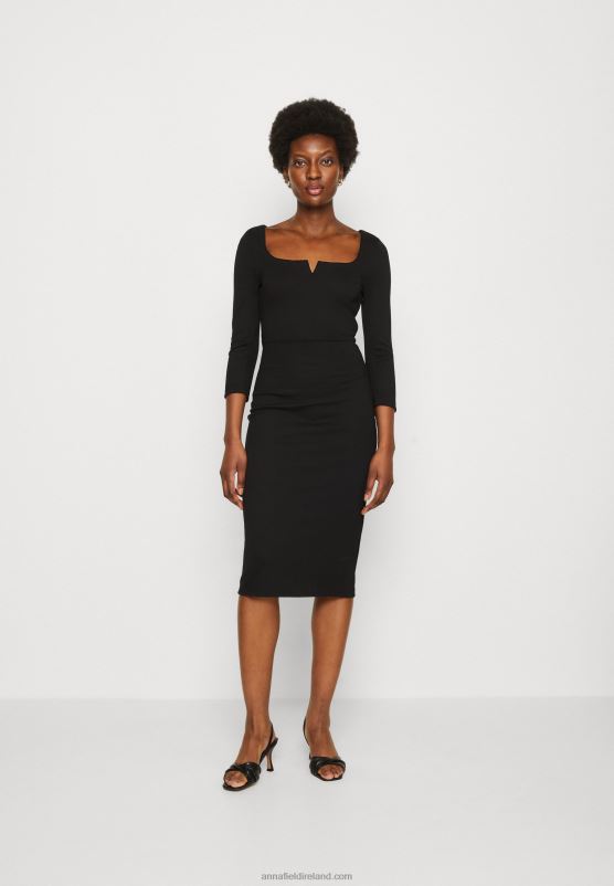 z62t178_women_anna_field_jersey_dress_black.jpg Z62T178 Women Anna Field Jersey Dress Black - Image 1